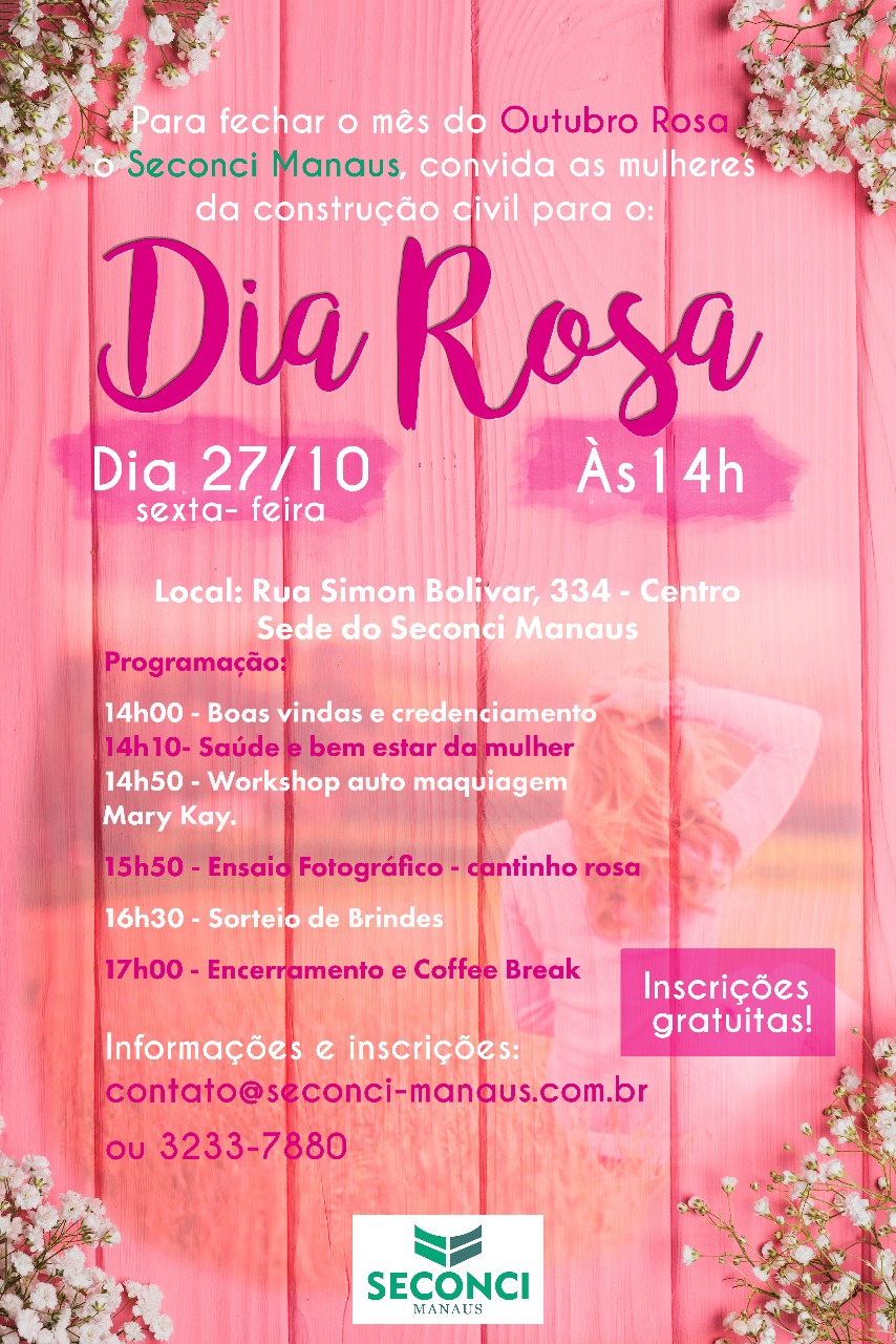 Seconci Manaus Promove Dia Rosa As Mulheres Da Construcao Civil Seconci